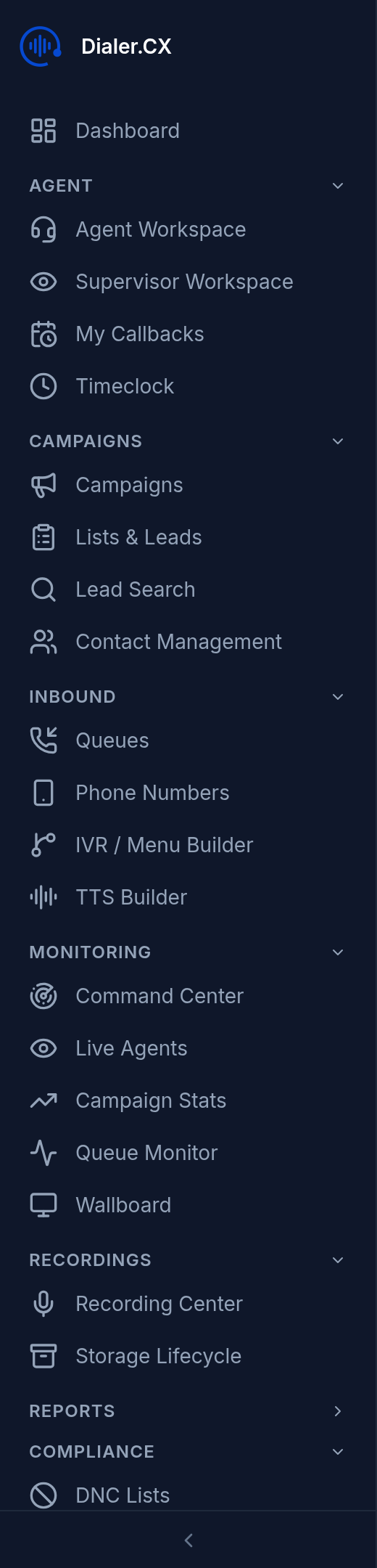 Sidebar navigation to the Pacing page